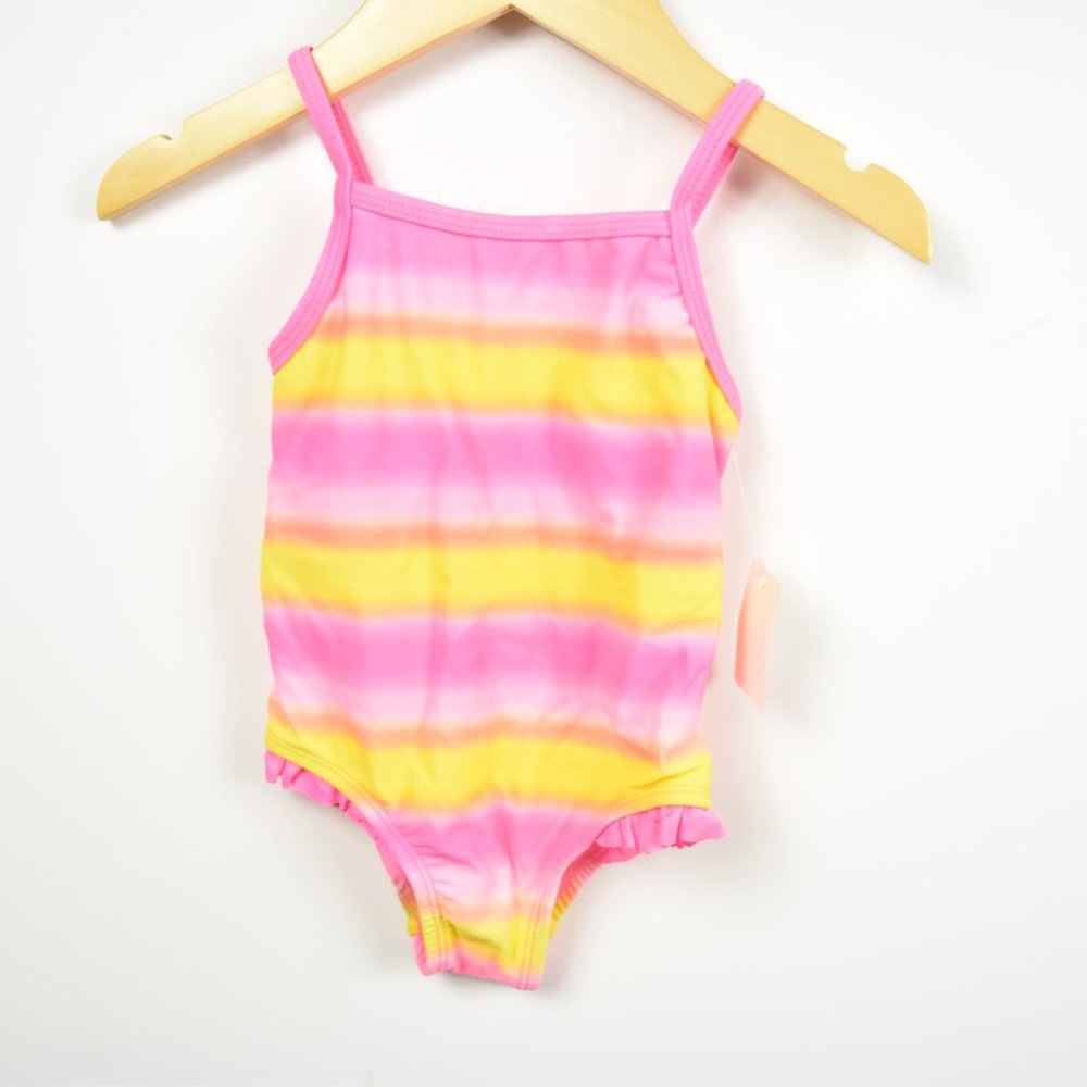 neon bright one piece swimsuit 6-12m